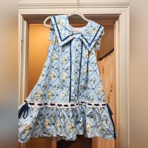 FLORAL BLUE DRESS, size MEDIUM